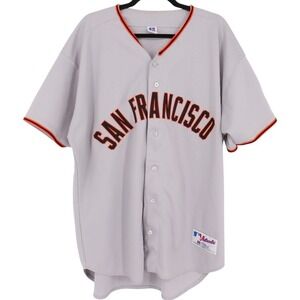 Vintage San Francisco Giants MLB Russell Athletic Gray Away Jersey Mens Size 52